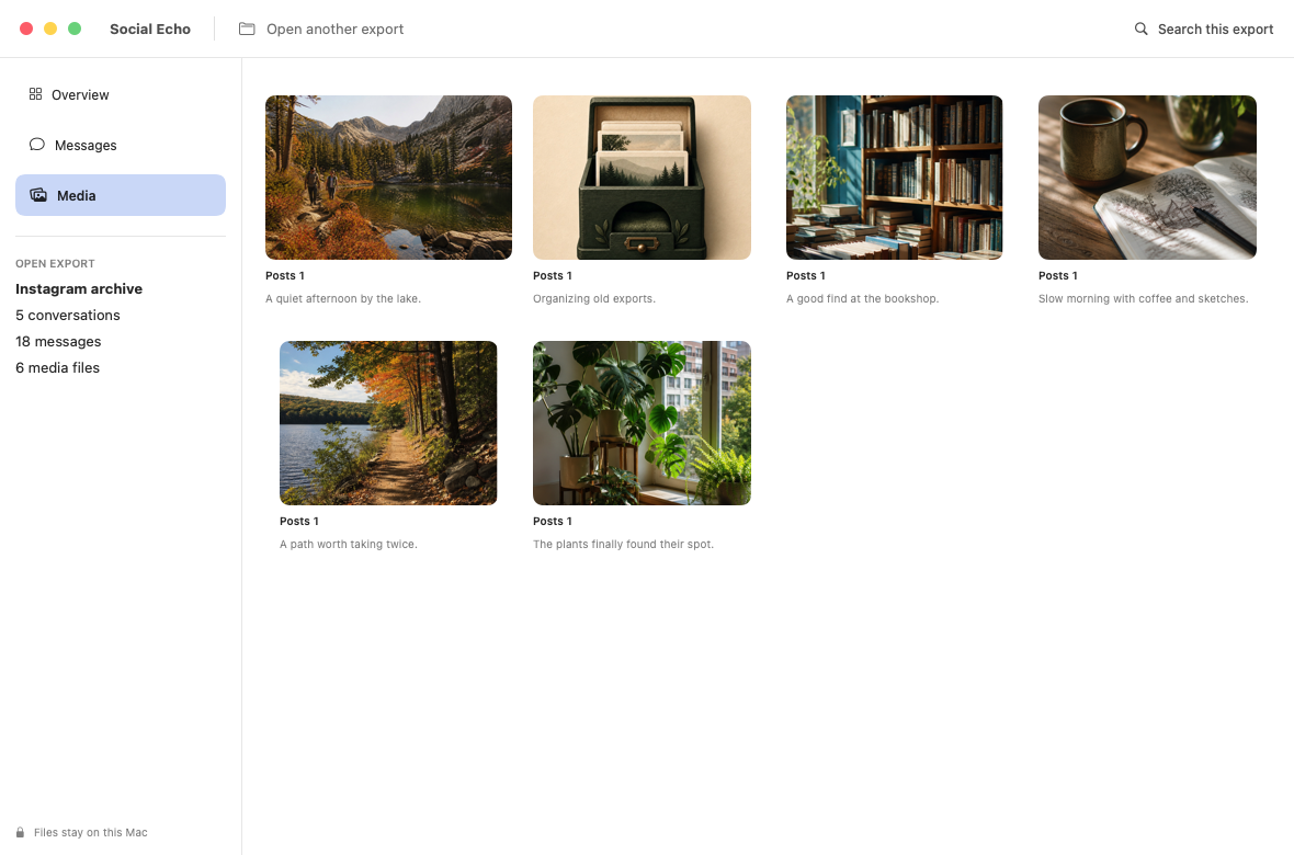 Social Echo media gallery